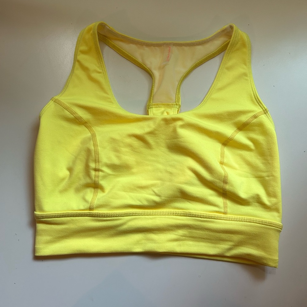 FP Movement by Free People Neon Yellow Racerback Sports Bra